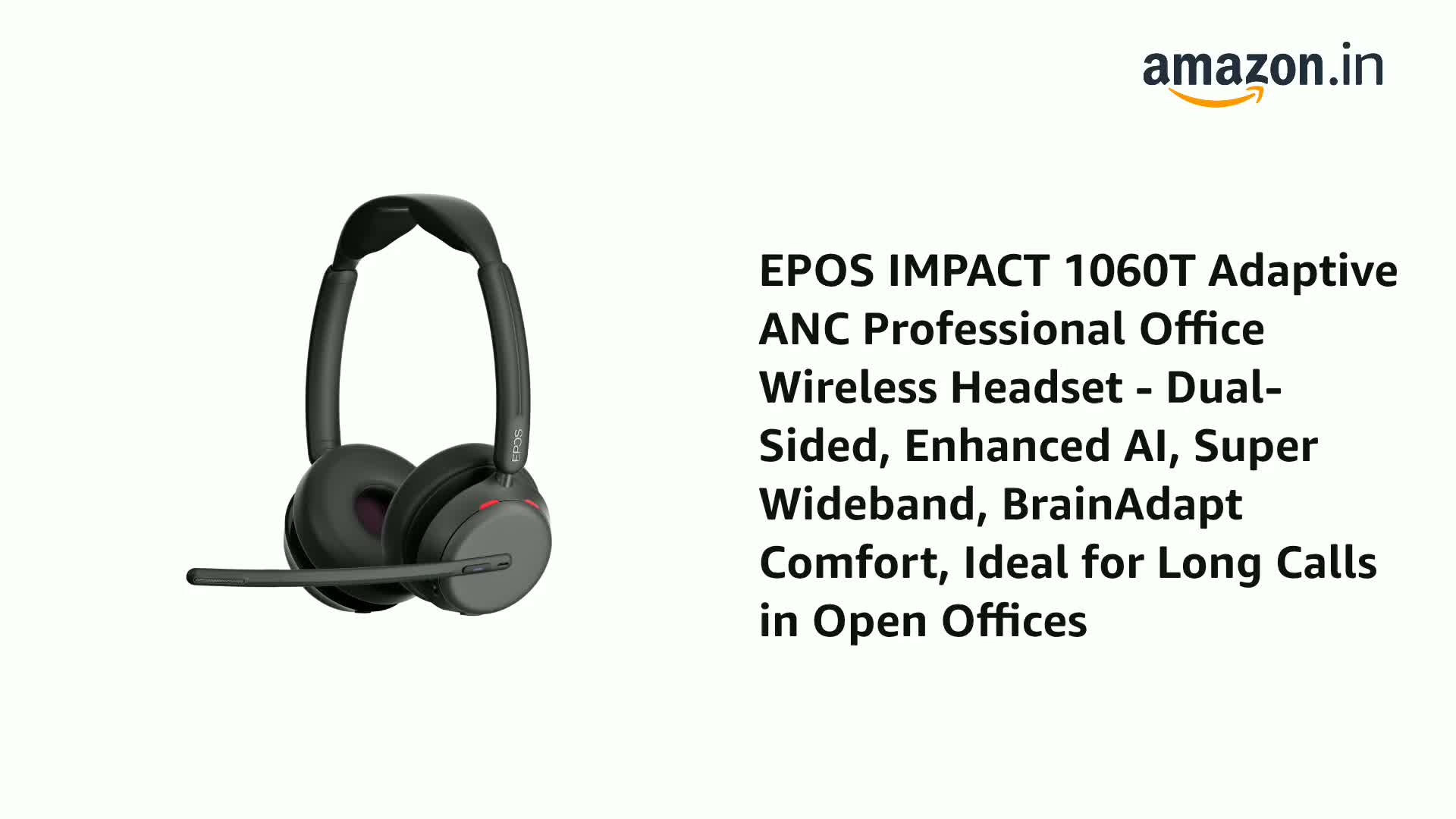 EPOS IMPACT 1060T Adaptive ANC Professional Office Wireless On Ear